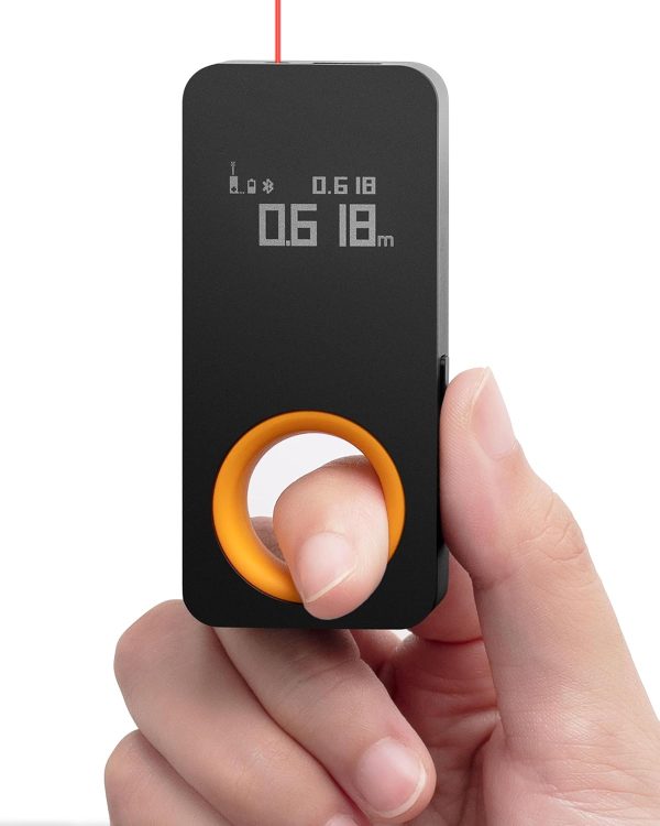 HOTO Laser Measuring Tool – Pocket Size 98Ft Digital Laser Tape Measure with OLED Display, USB-C Rechargeable, ±2mm Accuracy Smart Measuring Device