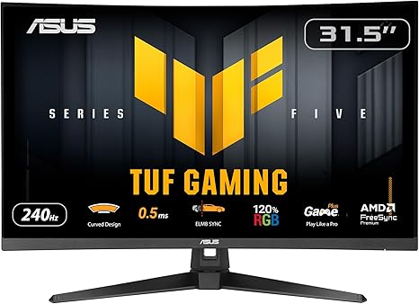 ASUS TUF Gaming VG32VQ3B 31.5-Inch Curved QHD Gaming Monitor