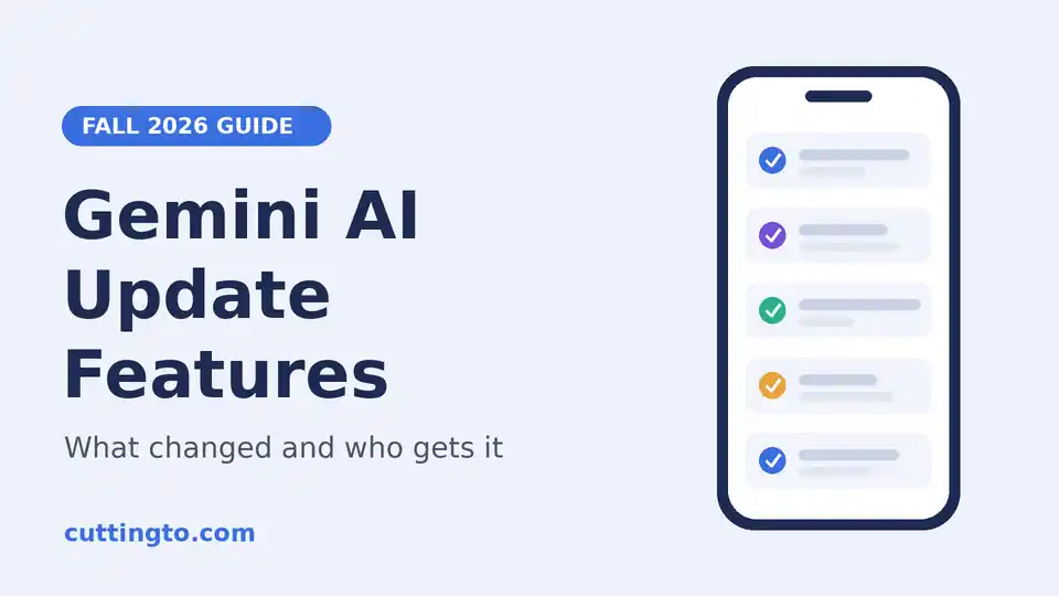 Gemini AI update feature guide - what changed in fall 2026 and who gets it